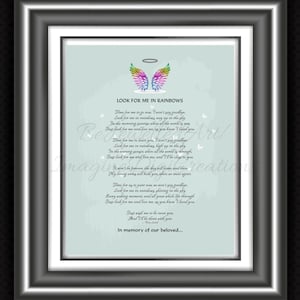 Memorial Poem, Funeral Poem, Memorial Gift, Loved One, Mourning, Personalized Gift, In Loving Memory,Digital File,Instant Download,Printable