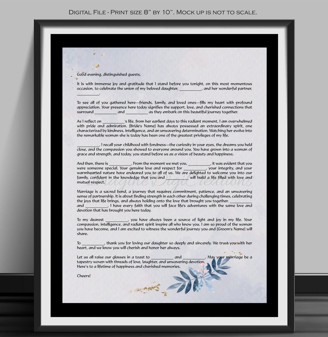 Wedding Speech Templates, Mother of Groom Speech, Mom Wedding Speech ...