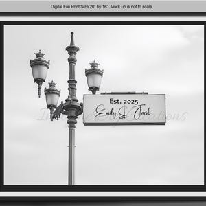 Engagement Gift, Wedding Street Sign, Bridal Shower, Personalized Street Sign,Digital Download, Instant Download,Ready to Print, 20&quot; by 16&quot;