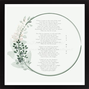 Sympathy,Memorial Poem,Condolences,Memorial,Loved One,Mourning,Personalized Gift,Digital File,Instant Download,Printable