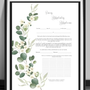 Quäker Stil Hochzeitszertifikat, Frühlingsblumen, Quäker, Selbst verabreichen, Quäker Tradition, Ehe, DIGITALE DATEI, sofort Download, druckbar