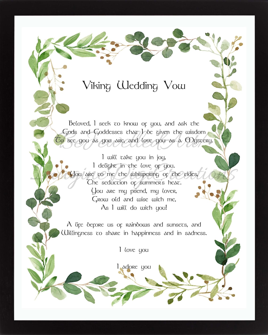 Handfasting Blessing Handfasting Old Norse Wedding Gift Etsy