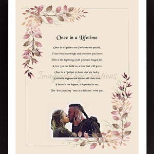 Una vez en la vida, Poema de amor, Inspiración vikinga, San Valentín, Aniversario, Cumpleaños, Esposo, Esposa, Amor, Archivo Digital, Imprimible, 8" por 10"