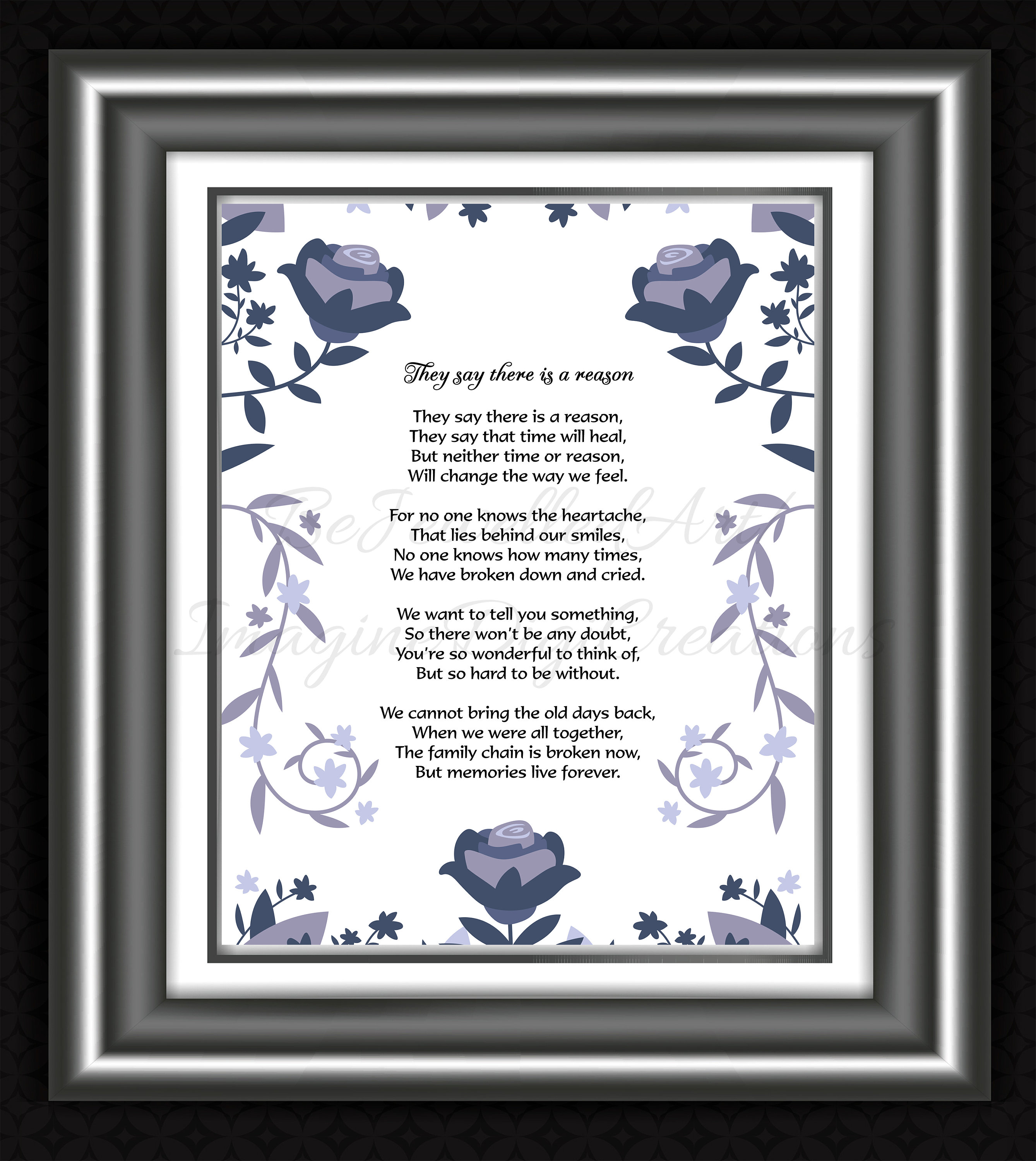 Memorial Poem, Funeral Poem, Memorial Gift, Loved One, Mourning ...