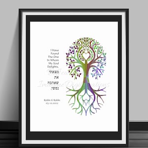 Personalized Couple&#39;s Gift, Tree of Life, Affordable Gift, Bible Verses, Newlyweds,Romantic,Engagement,Wedding,Anniversary, Digital File