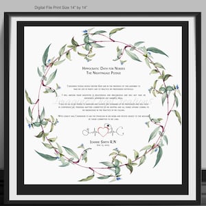 Personalized,Florence Nightingale,Pedge,Nurse&#39;s Oath,Nurses Gift,Nurse Graduate,Nurse Appreciation,Thank you,DIGITAL DOWNLOAD,Digital File