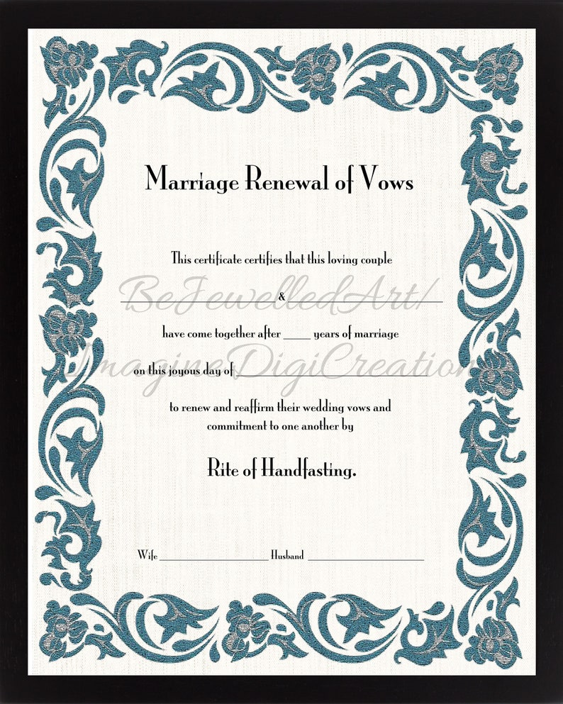 Vow Renewals Handfasting Promise Love Poem Wedding Gift Etsy