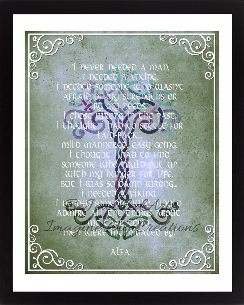 Man Viking Love Heart Tree of Life Love Quotes | Etsy