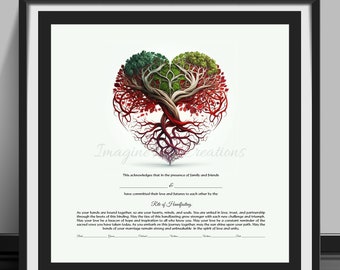 Tree of Life Handfasting Certificate: Wedding Keepsake (Digital File)