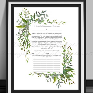 Quäker Stil Hochzeitszertifikat, Frühlingsblumen, Quäker, Selbst verabreichen, Quäker Tradition, Ehe, digitale Datei, sofortiger Download, druckbar