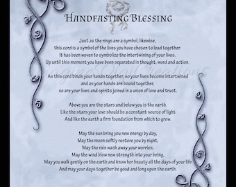 Blessing Of The Hands, Handfasting Blessing,Handfasting Certificate,Wedding Gift,Engagement,Couples,Ready to Print, Digital Files,Printable
