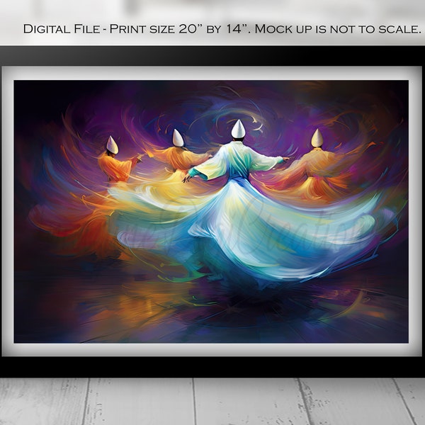 Rumi Quote Art, Sufi Home Decor, Turkish Dervish Wall Art, Whirling Dervish, Mevlana Print, Semazen, Rumi Home Decor, Digital Download