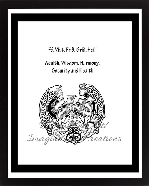Man Viking Woman Love Heart Alfa Love Quotes Celtic Etsy