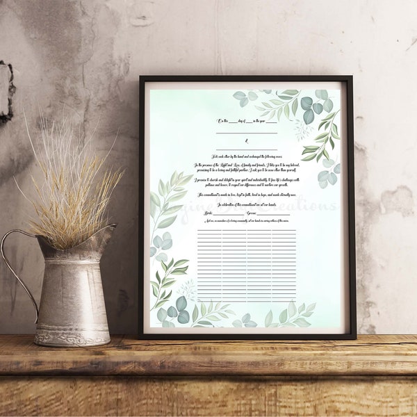 Marriage Certificate Printable - Etsy