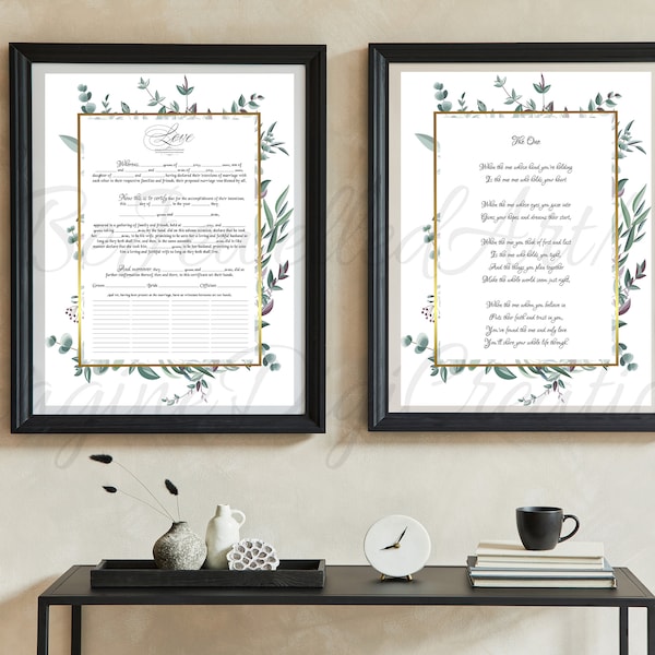 Quaker Wedding Certificate Printable - Etsy