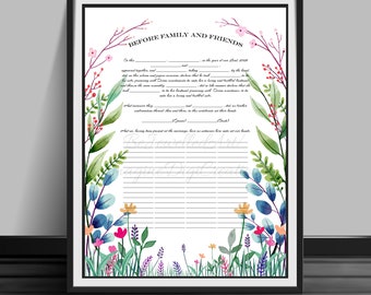 Marriage Certificate Printable - Etsy