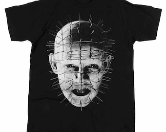 Hellraiser - Movie Pinhead Up-Close Black T-shirt - BRAND NEW O-Neck Fashion Casual High Quality Print T Shirt Fashion Classic