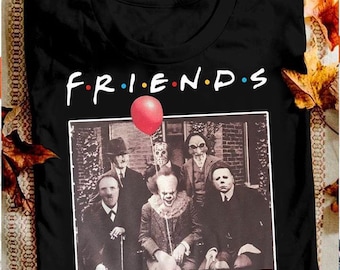 Horror Friends Pennywise Michael Myers Jason Voorhees Halloween Men T-Shirt Cotton matching T-shirt