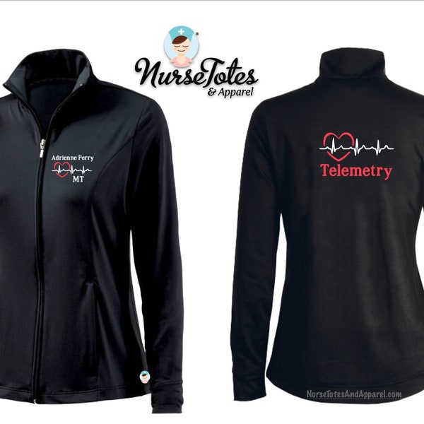 Monitor Tech Telemetry - Black Fitness Jacket - Personalized with Embroidery