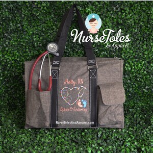 Baby Nurse Bag- NICU - Labor and Delivery - Antepartum - Organizational Tote - Gift For Her - Personalized