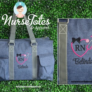 Nurse Tote Bags | Graduate Gifts | Student Nurse Tote | Personalized | Custom Embroidery Designs | Clinical Tote