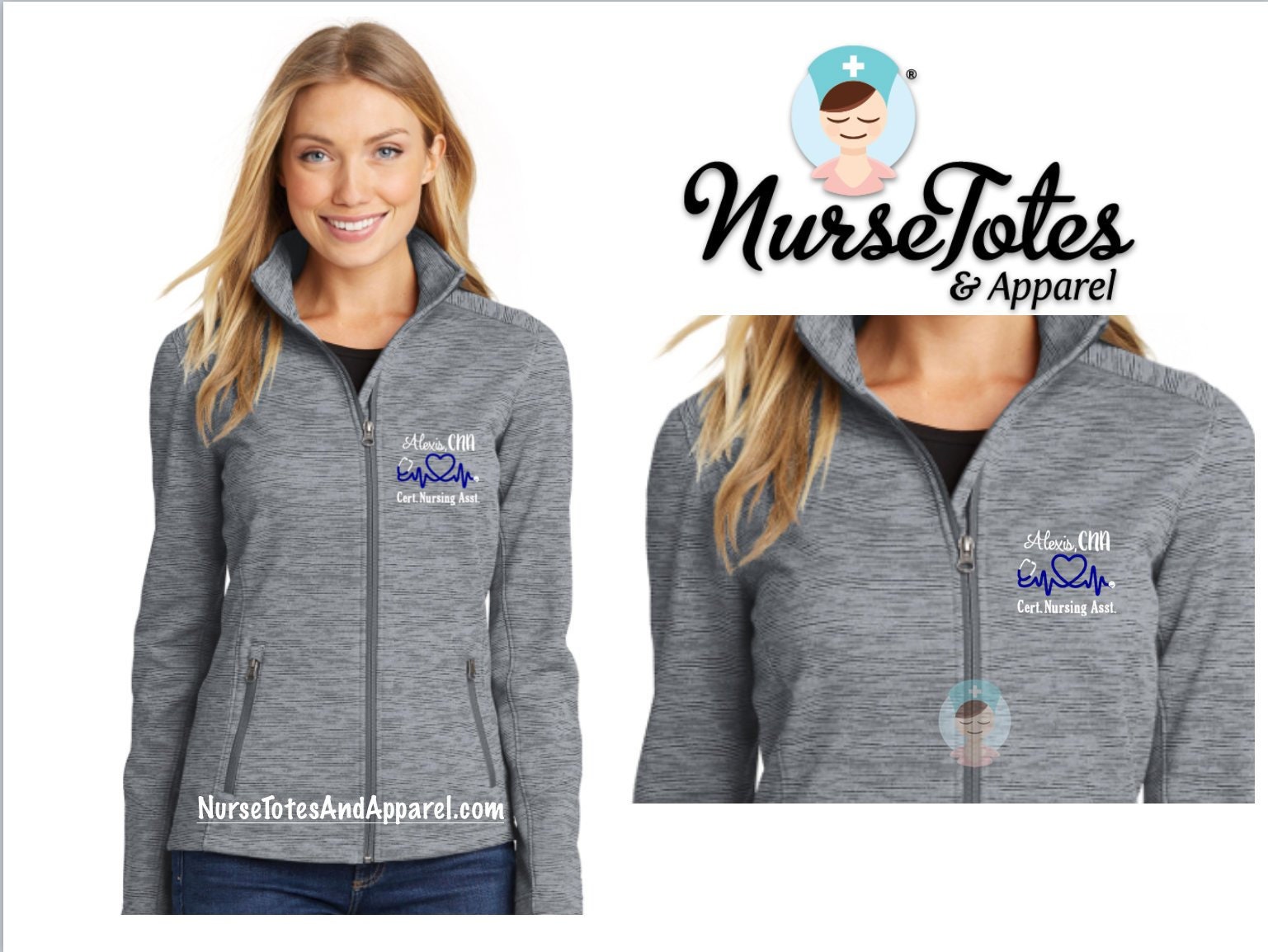 CNA Jacket Embroidered Nurse Jackets Etsy