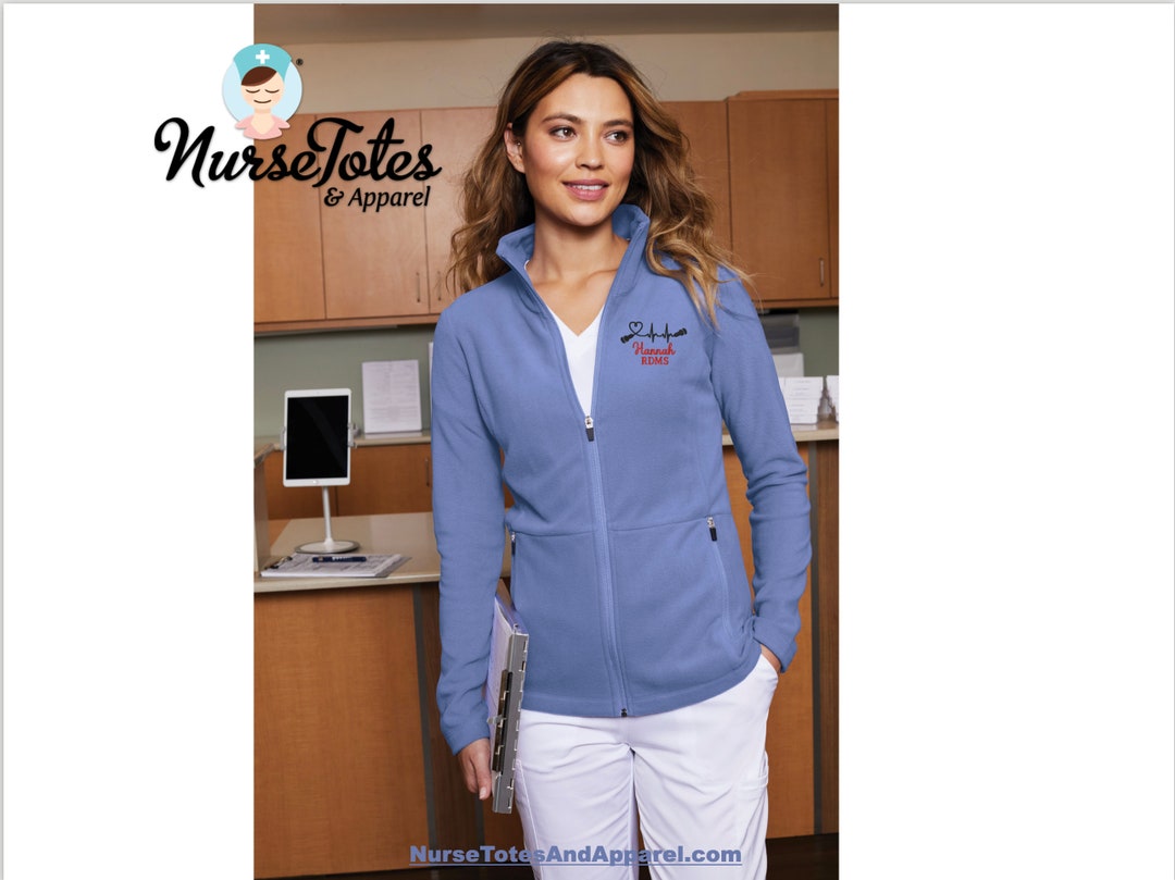 Ultrasound Sonographer Jacket Ladies Lightweight Warm Layering Full Zip