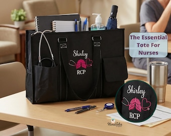 Personalized Embroidered Respiratory Therapist Tote, RCP, RRT Work Bag, RT Gift