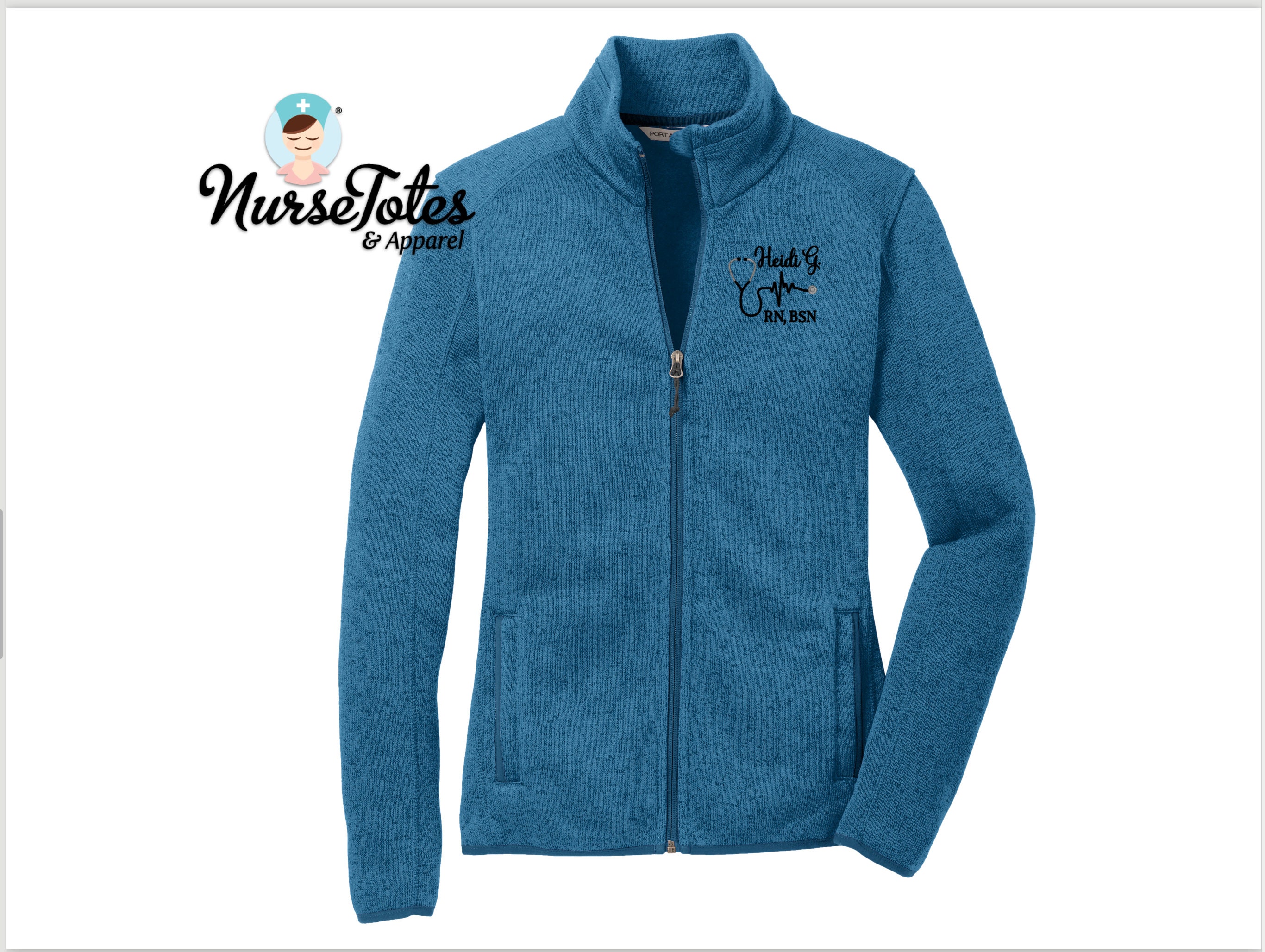 Full Zip Sweater Fleece With Outside 