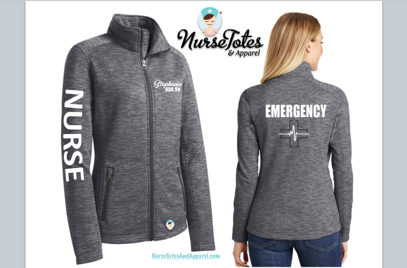 Emergency Nurse Jacket ER Tech ER Nurse Personalized Etsy