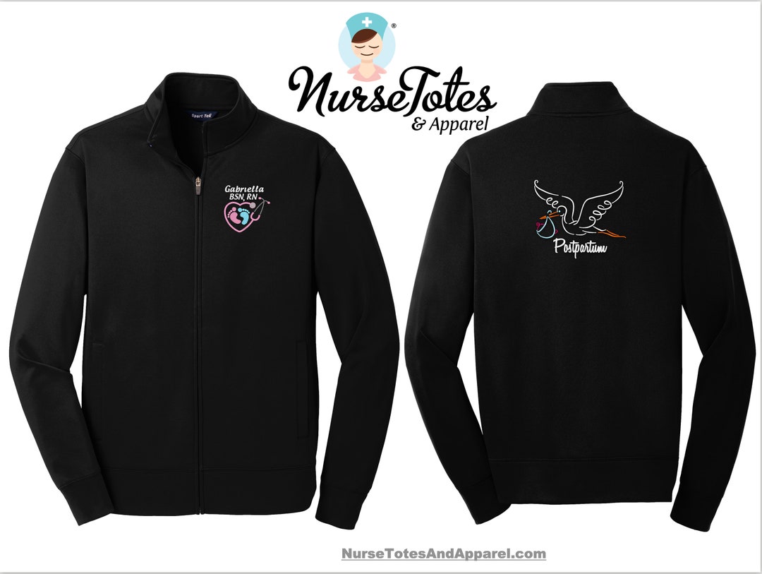 Personalized Postpartum Jacket Mother Baby Nurse Gear Embroidered Inside Pocket Warm Nurse