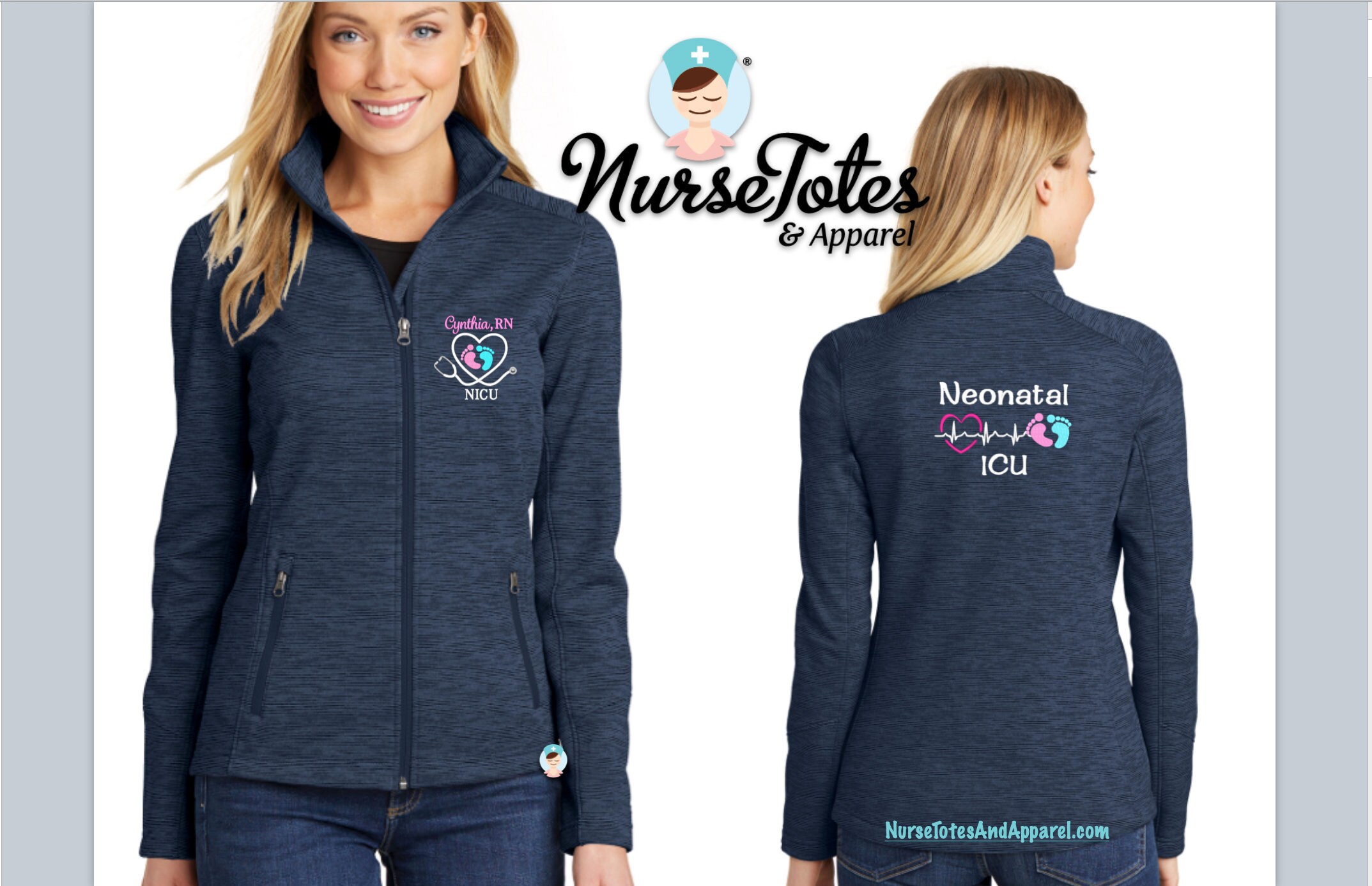 Neonatal ICU Jacket NICU Nurse Jacket Personalized Jackets Etsy