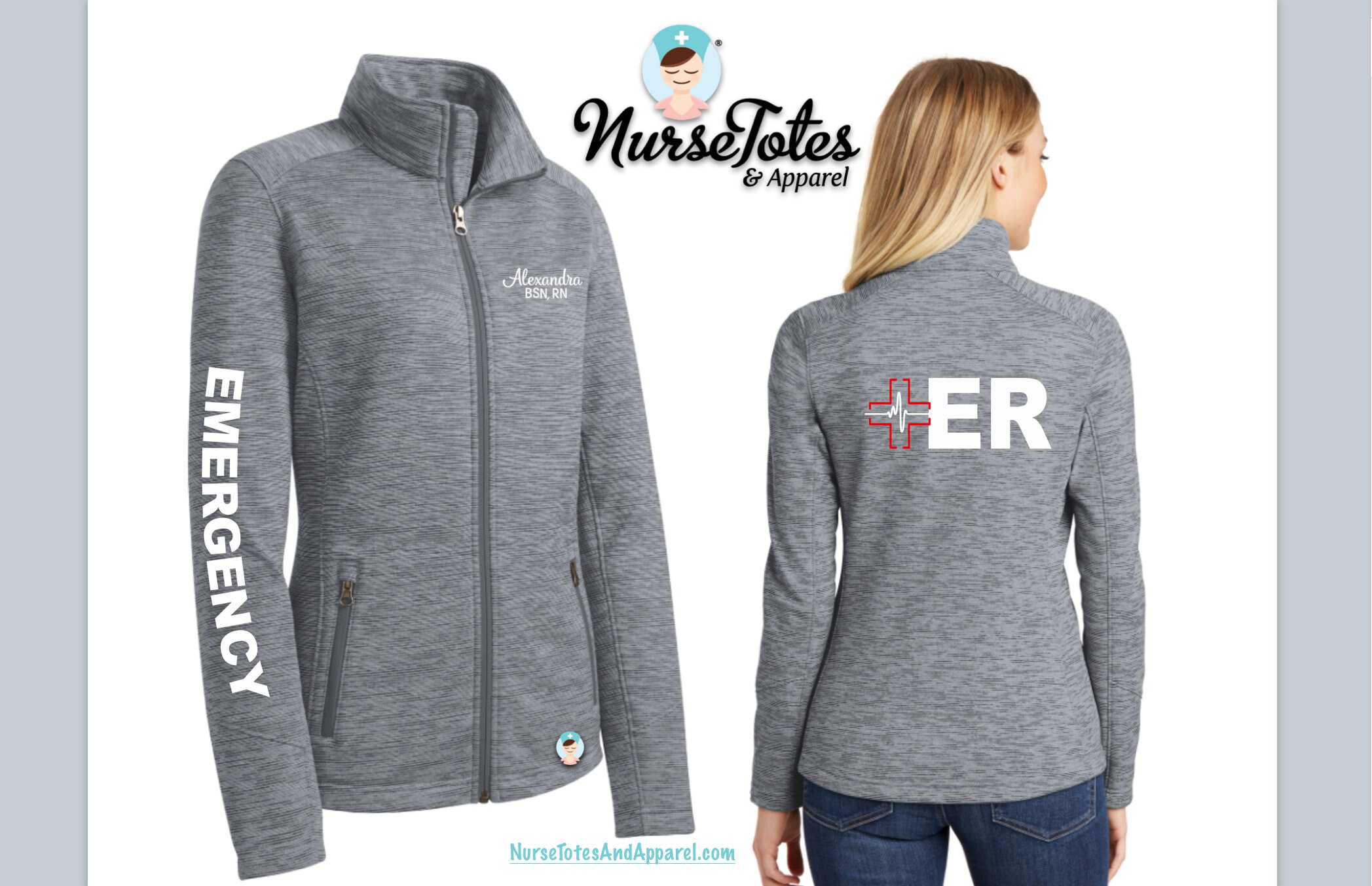 Emergency Nurse Jacket ER Nurse Personalized Nurse Jackets Etsy