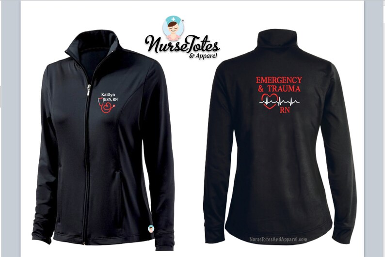 EMERGENCY TRAUMA Nurse Jacket Nurse Apparel Personalized Etsy