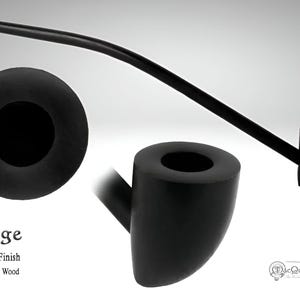 MacQueen Premium Wood Dark Black Onyx Mage Churchwarden Pipe