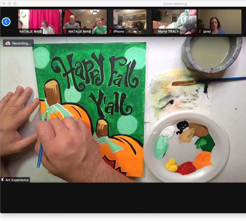 Paint and Sip Kit Adults LIVE INSTRUCTION Virtual Online Etsy