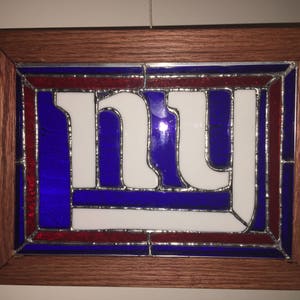 Sports team logos in stained glass