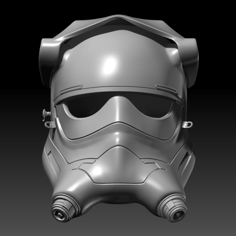 First Order TIE Fighter Pilot Helmet Printable 3D Model Etsy