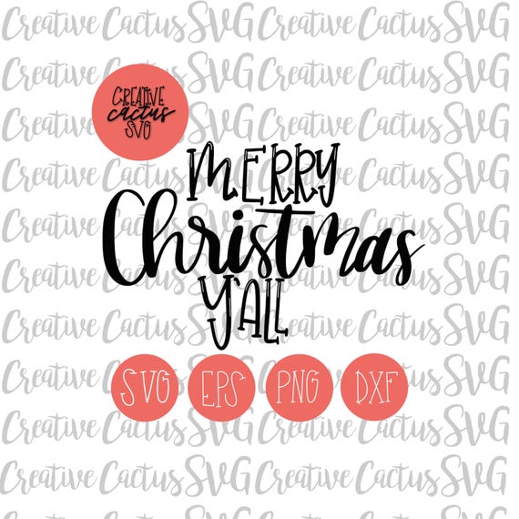 Download Free Merry Christmas Y All Svg Christmas Svg Merry Etsy SVG DXF Cut File