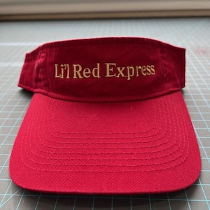 Red Visor with Li&#39;l Red Express embroidered