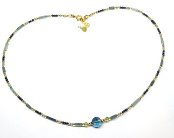 Tourmaline and peridot necklaces