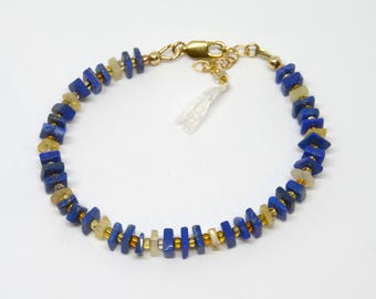 Bracelet with clasp made of 3/4 mm semi-precious natural stones