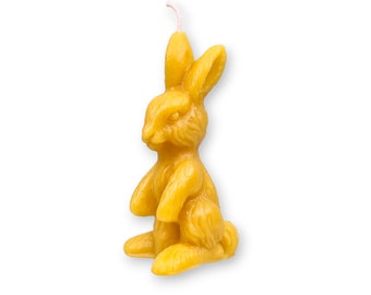 Beeswax candle | Bunny big | 10.8 x Ø 5.3 cm | Handmade | 100% beeswax | from the beekeeper from the Bavarian Forest | candle | wax candle