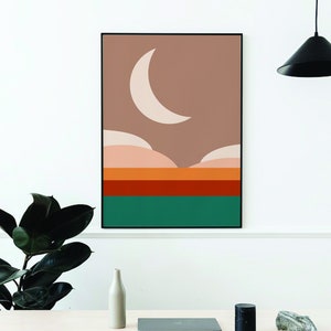 Abstract Moon Print, Desert Wall Art