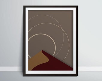 Desert Dune Abstract Print, Gallery Wall Decor, Earth Tone Art, Terra Cotta Color, Boho Printable