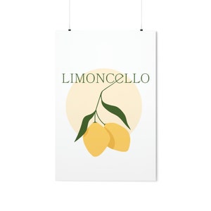 Limoncello Wall Print, Lemon Art Abstract Paper Poster