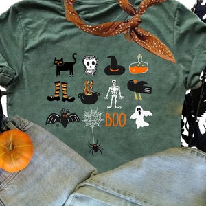 BOO ~ Chemise d’Halloween, Tee d’automne, chemise mignonne pour femmes, chemise d’Halloween pour femmes, chemise d’Halloween pour femmes, chemise d’Halloween drôle, chemise d’automne,