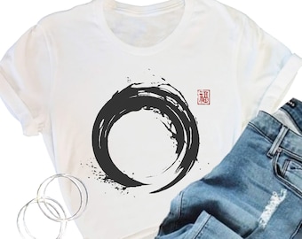 Enso Zen Circle ~  Yoga shirt, Zen shirt, motivational shirt, yoga tshirt, unity tee, womens tshirt, balance shirt, workout shirt, Ladies T