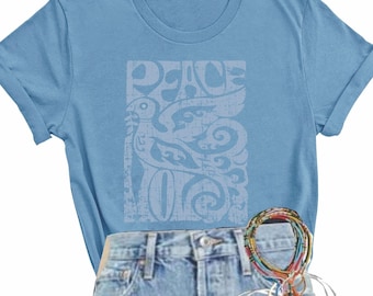 Peace and Love ~ Women&#39;s Peace Shirt, retro tee, women&#39;s peace t, peace tee, 60&#39;s tee, boho tshirt, fashion tee, 60&#39;s peace tee
