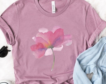 Poppy Bloom ~ Women's Inspirational Shirt, Positive Message, Floral shirt, Inspirational Shirt, Positive Quote Tee, botanical t
